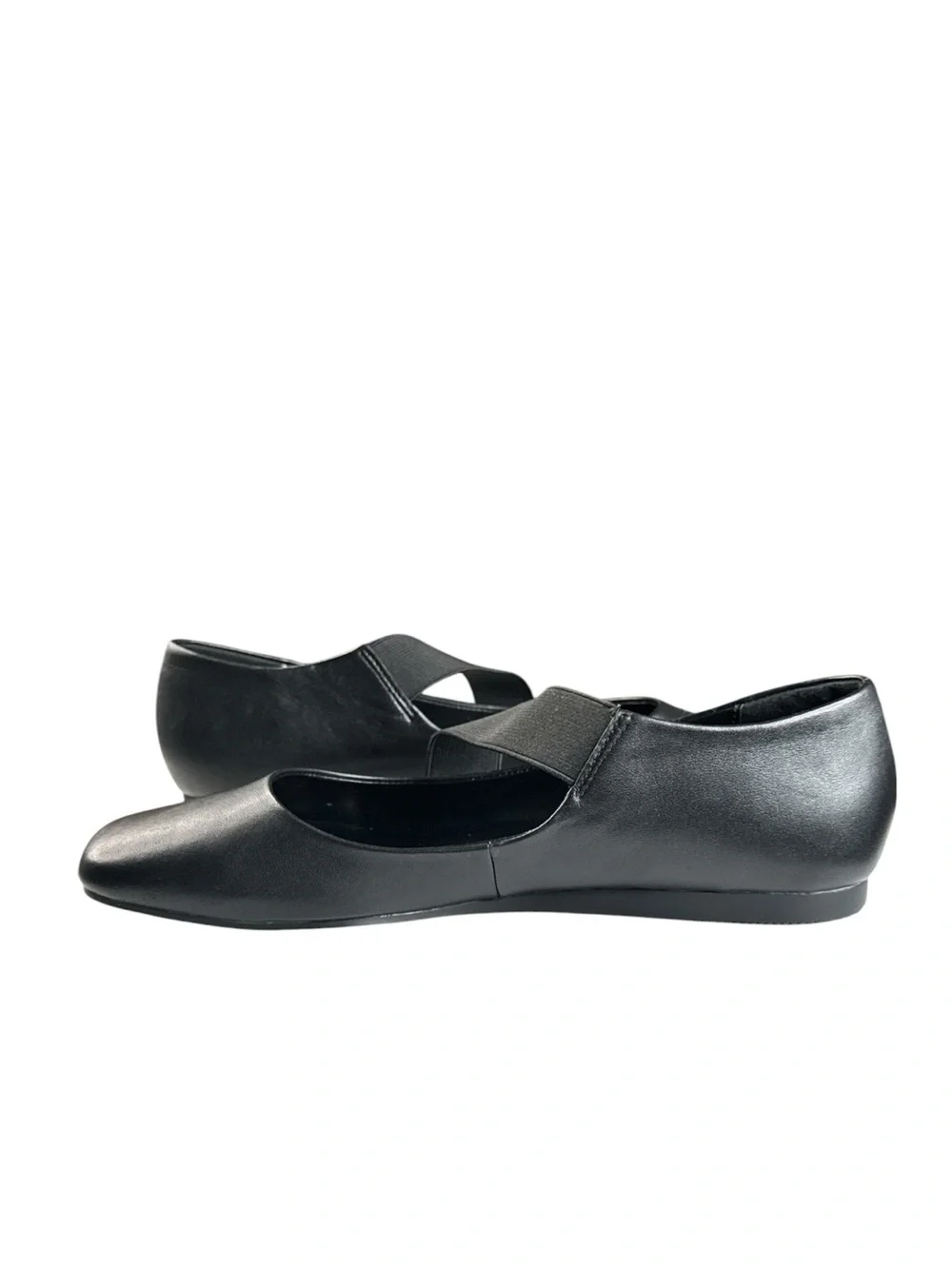 BLONDO BRIELLE BLACK LEATHER WATERPROOF SQUARE TOE BALLET FLATS SIZE 9